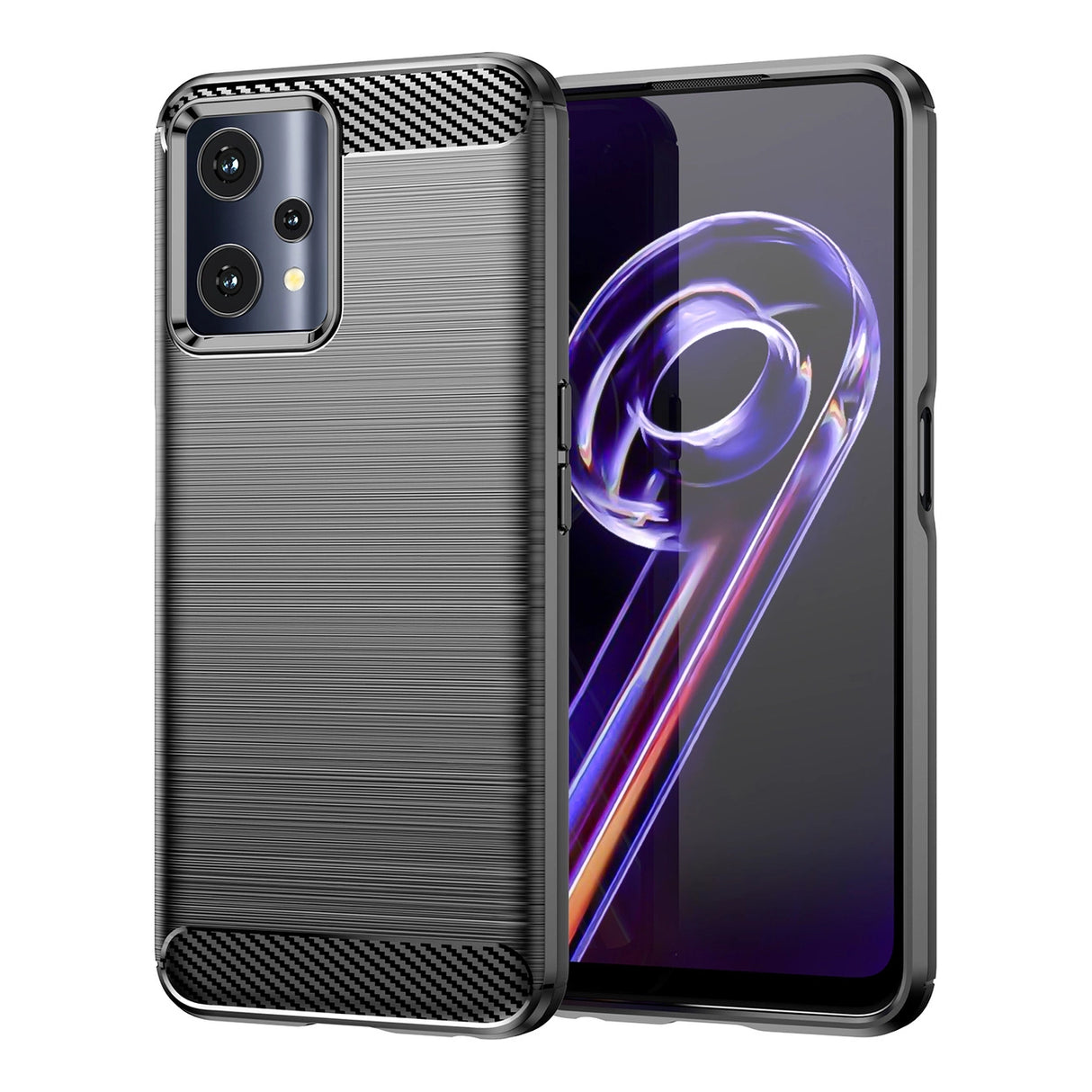 Carbon Case Fleksibel Cover Realme 9 Pro sort