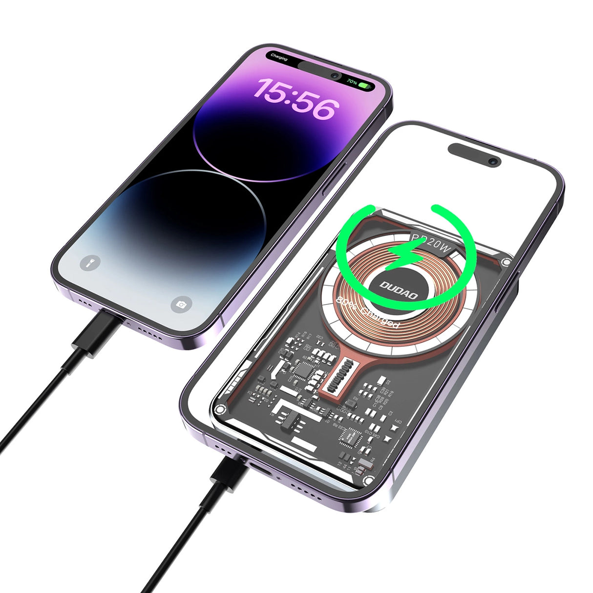 Dudao TGK1 power bank with MagSafe wireless charger 20W 10000mAh black (TGK1-black)