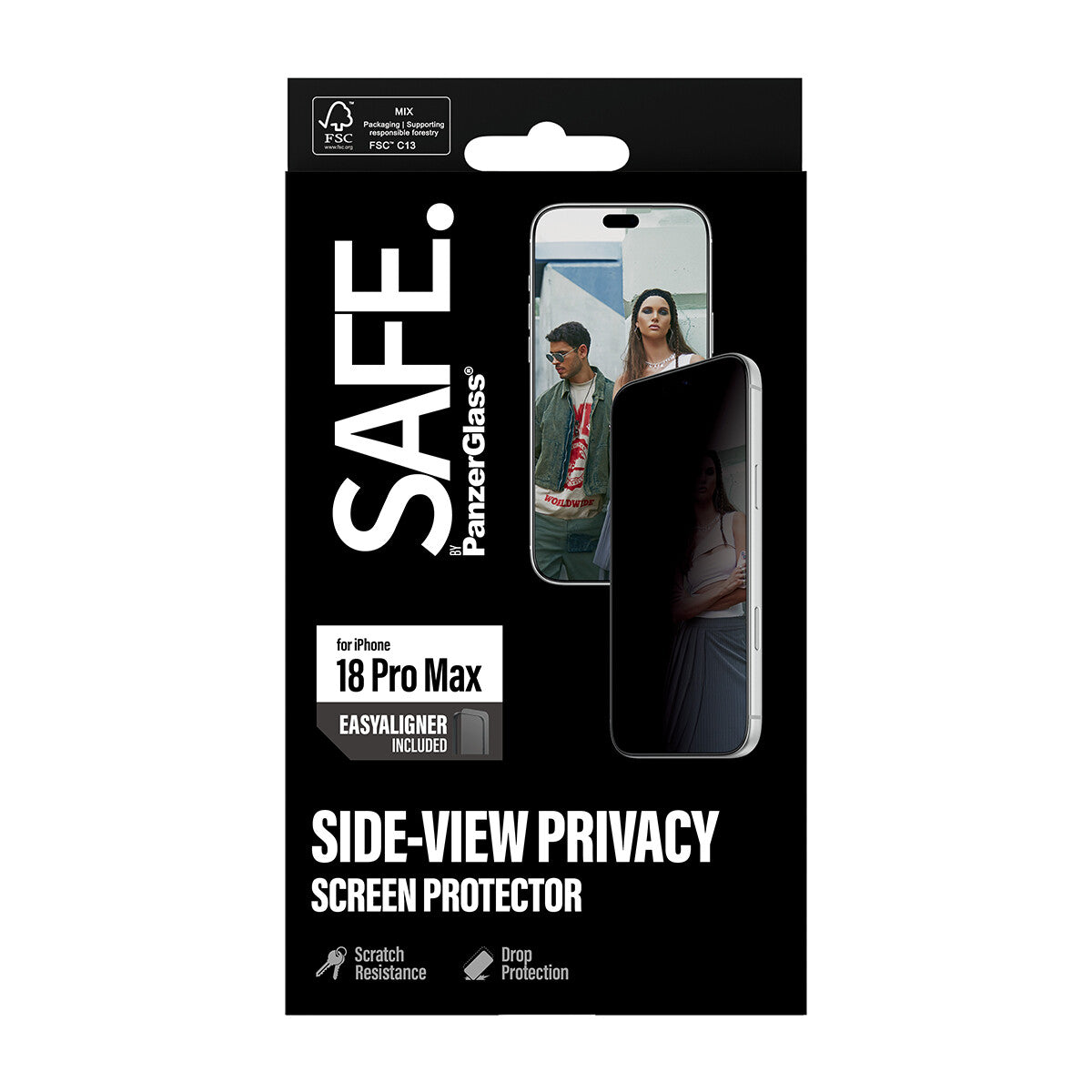 SAFE. by PanzerGlass Side-View Privacy Skærmbeskytter til iPhone 18 Pro Max