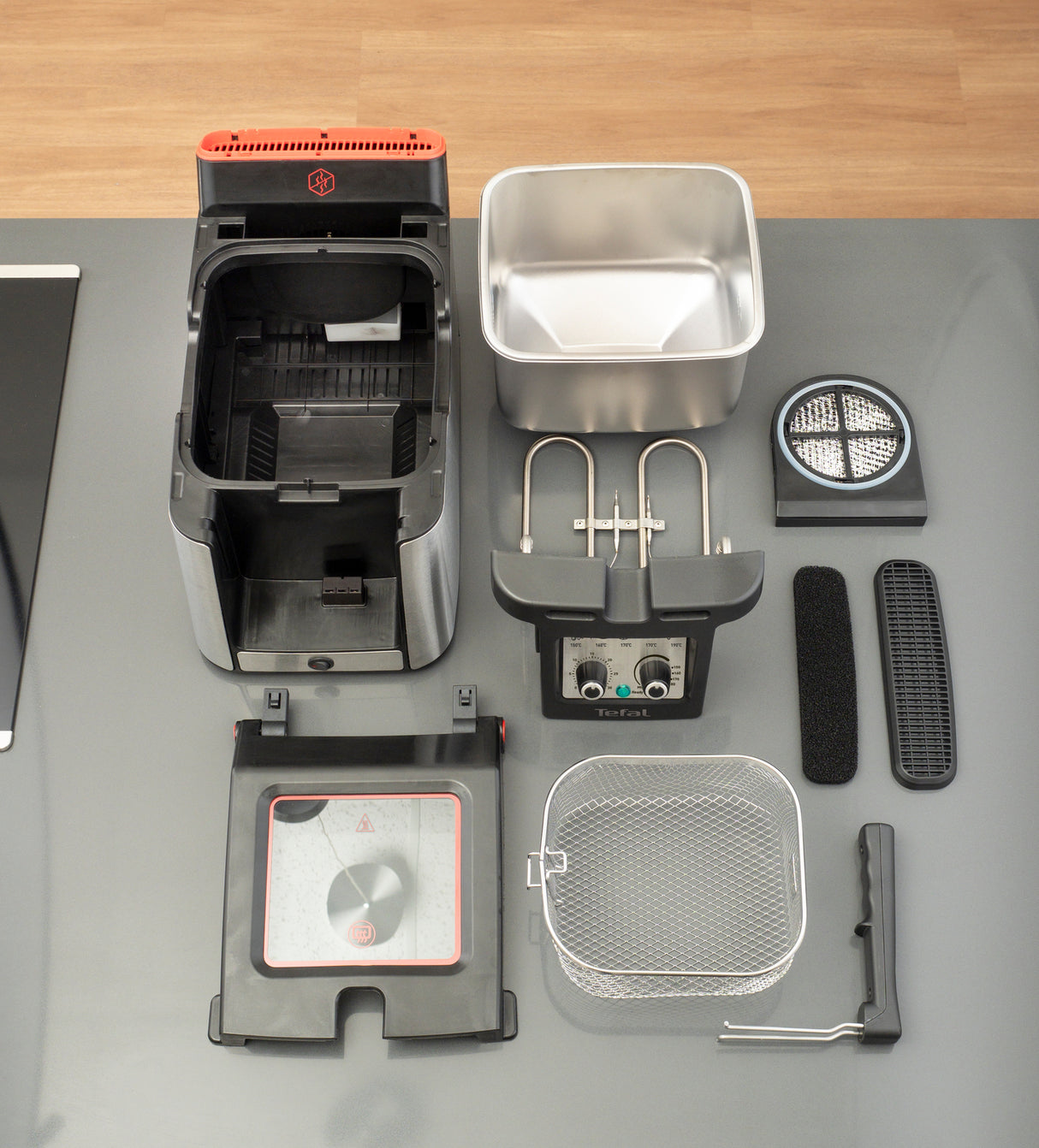 Tefal Clear Duo FR600D Enkelt 0,65 L Enkeltstående 2000 W Frituregryde Sort, Rustfrit stål