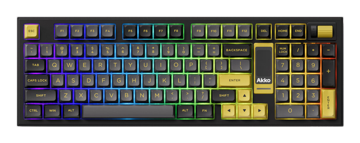 Akko 5098B tastatur Spil USB + RF Wireless + Bluetooth QWERTY US engelsk Sort