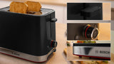 Bosch TAT4M223 brødrister 4 2 skive(r) 950 W Sort, Rustfrit stål