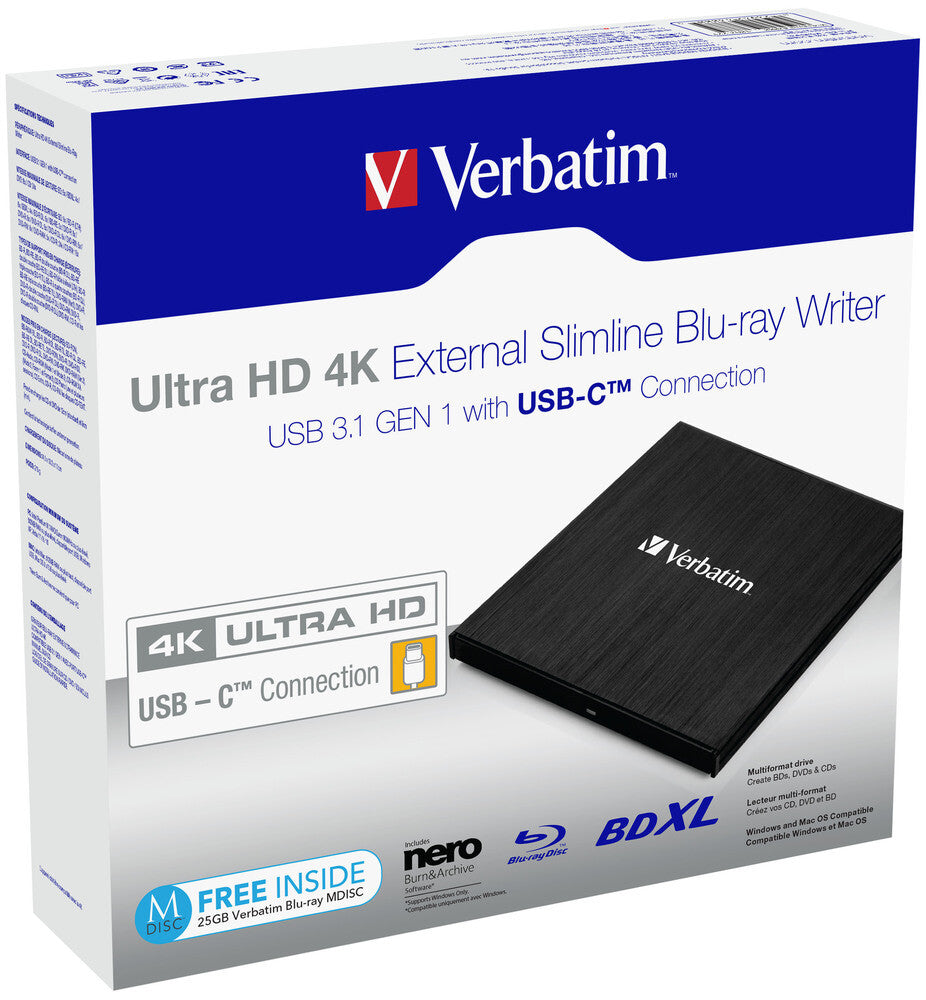 Verbatim 43888 optisk diskdrev Blu-Ray DVD Combo Sort