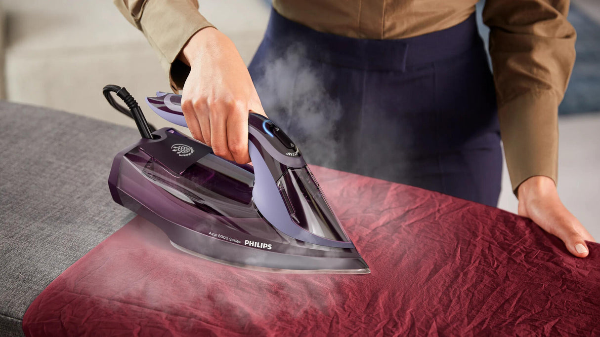 Philips 8000 series DST8021/30 strygejern Dampstrygejern SteamGlide Elite-strygesål 3000 W Violet