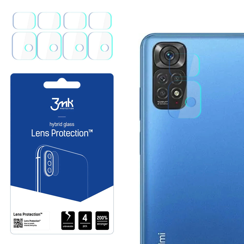 3MK Lens Protect Xiaomi Redmi Note 11s 4G Kamera objektivbeskyttelse 4 stk.