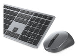 DELL KM7321W tastatur Mus inkluderet Kontor RF trådløs + Bluetooth QWERTY Russisk Grå, Titanium
