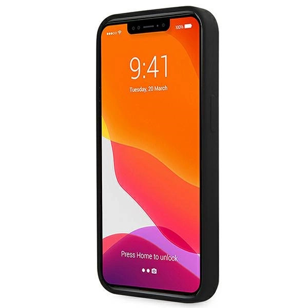 Guess GUHMP13LLSLMGBK iPhone 13 Pro / 13 6.1" sort/sort hardcase Silicone Script Gold Logo MagSafe