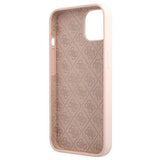 Guess GUHMP13MLSLMGLP iPhone 13 6.1" light pink/light pink hardcase Silicone Script Gold Logo Magsafe