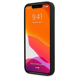 Guess GUHMP13XLSLMGBK iPhone 13 Pro Max 6.7" black/black hardcase Silicone Script Gold Logo MagSafe