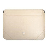 Guess Saffiano Triangle Logo case til en 14" laptop - beige