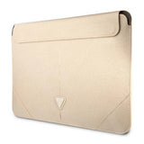 Guess Saffiano Triangle Logo case til en 14" laptop - beige