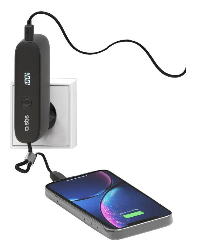 SBS TETRBB5000PD20 powerbank Lithium-Ion (Li-Ion) 5000 mAh Sort