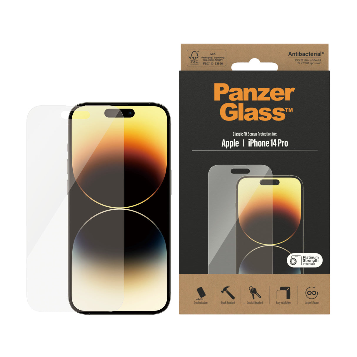 PanzerGlass Screen Protector Apple iPhone 14 Pro - Classic Fit
