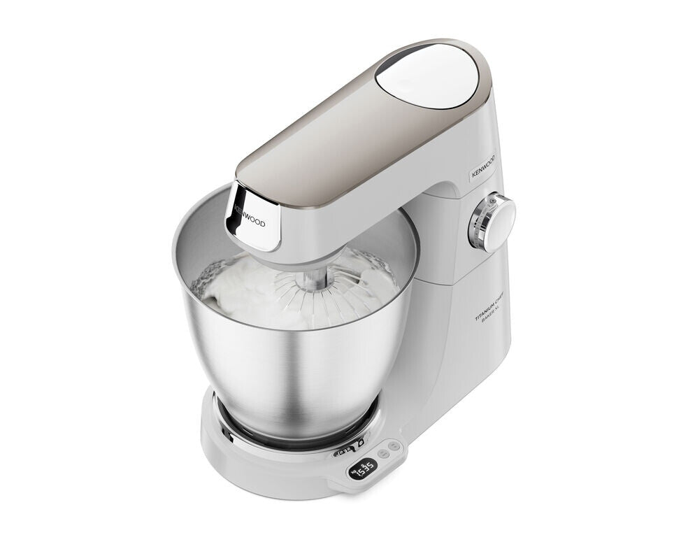 Kenwood Titanium Chef Baker XL KVL65.001WH Bordmixer 1200 W Sølv, Hvid