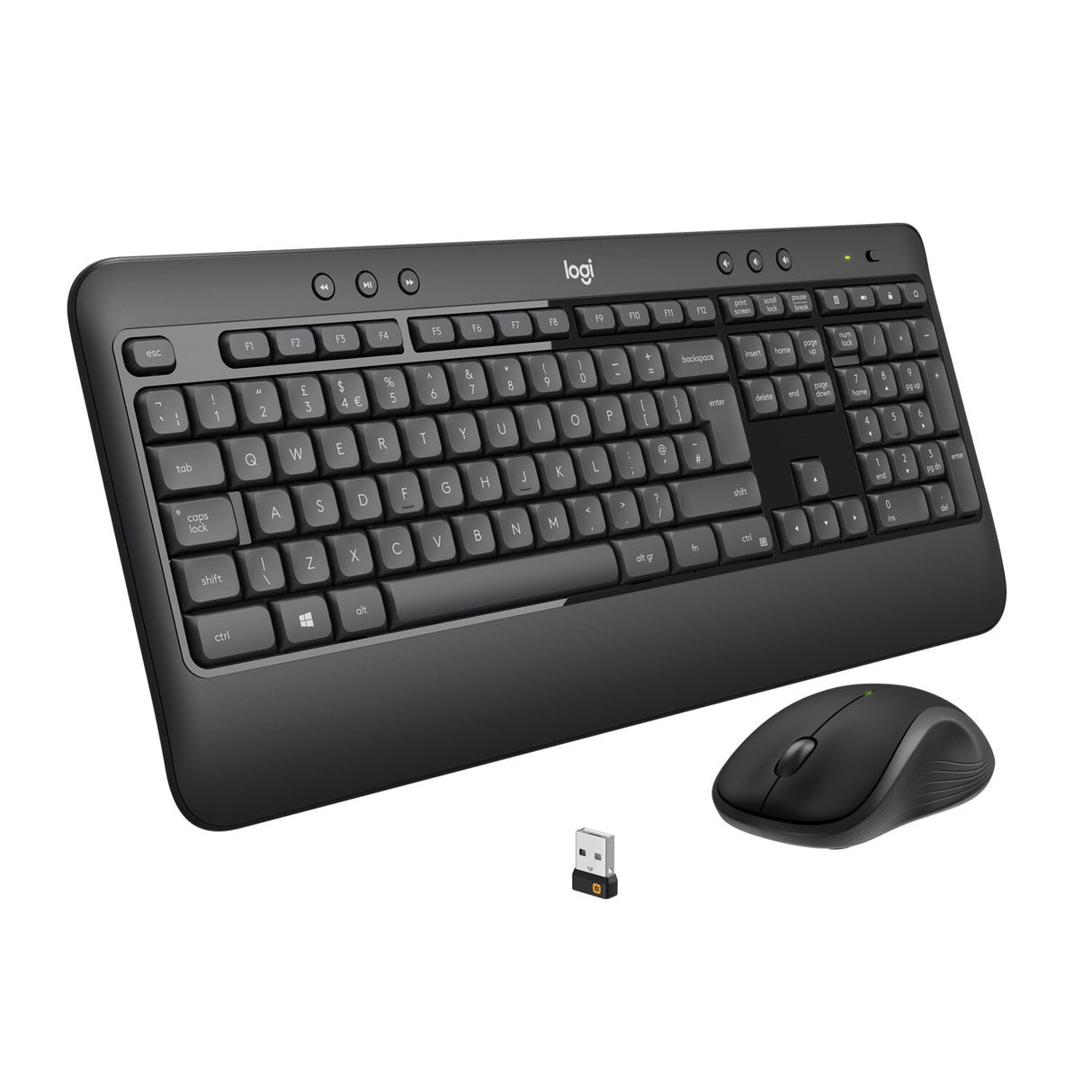 Logitech 920-008685 tastatur Mus inkluderet Universel RF trådløst QWERTY US International Sort