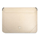 Guess Saffiano Triangle Logo case til en 16" laptop - beige