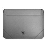 Guess Saffiano Triangle Logo-kasse til en 16" laptop - sølv
