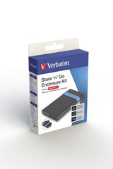Verbatim Store'N'Go Enclosure Kit HDD/SSD kabinet Sort, Blå 2.5"