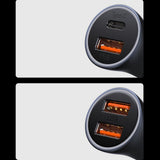 Baseus Golden Contactor Max fast car charger USB + USB type C 60 W Quick Charge blue (CGJM000103)