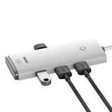 Baseus Lite Series HUB adapter USB Type C - 4x USB 3.0 2m white (WKQX030502)
