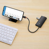 Baseus Lite Series multifunctional USB Type C HUB - 2 x USB 3.0 / USB Type C / HDMI 1.4 / SD/TF OTG black (WKQX050001)