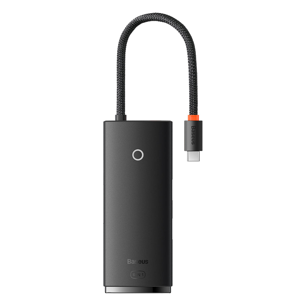 Baseus Lite Series multifunctional USB Type C HUB - 2 x USB 3.0 / USB Type C / HDMI 1.4 / SD/TF OTG black (WKQX050001)