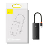 Baseus Lite Series multifunctional USB Type C HUB - 2 x USB 3.0 / USB Type C / HDMI 1.4 / SD/TF OTG black (WKQX050001)