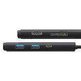 Baseus Lite Series multifunctional USB Type C HUB - 2 x USB 3.0 / USB Type C / HDMI 1.4 / SD/TF OTG black (WKQX050001)