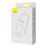 Baseus Lite Series multifunctional HUB USB Type C - 2 x USB 3.0 / USB Type C PD / HDMI 1,4 / SD / TF white (WKQX050102)