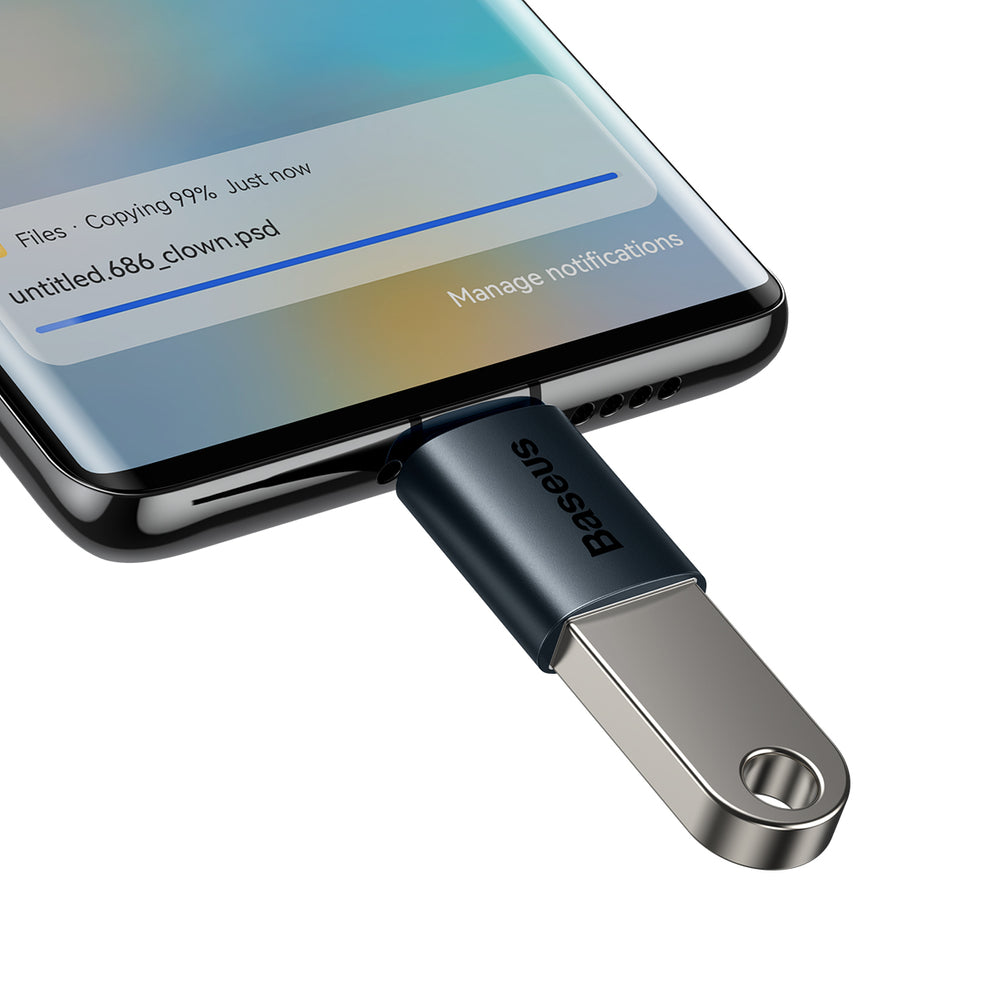 Baseus Ingenuity Series USB Type C til USB-A 3.2 gen 1 adapter blå (ZJJQ000003)