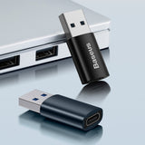 Baseus Ingenuity Series Mini USB 3.1 OTG til USB Type C adapter blå (ZJJQ000103)