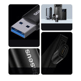 Baseus Ingenuity Series Mini USB 3.1 OTG til USB Type C adapter blå (ZJJQ000103)