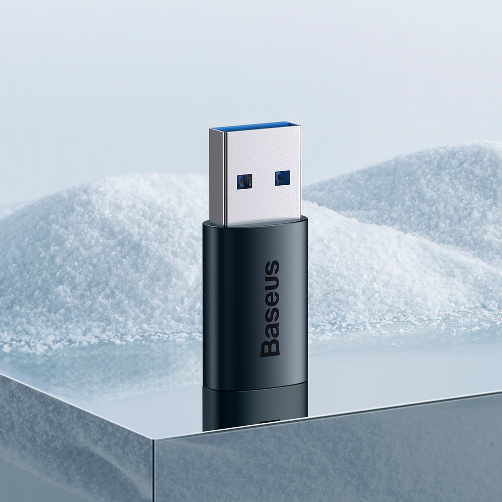 Baseus Ingenuity Series Mini USB 3.1 OTG til USB Type C adapter blå (ZJJQ000103)