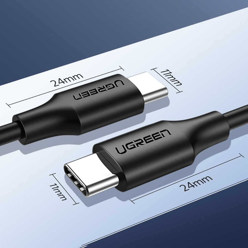 Ugreen US286 USB-C - USB-C PD QC 3A 480Mb/s 2m Kabel - sort