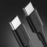 Grøn US286 USB-C - USB-C 3A 480Mb/s kabel 3m - sort