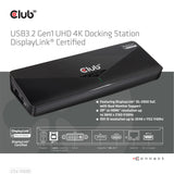Club 3D CSV-3103D 9-in-one USB 3.2 Gen1 Dockingstation Sort