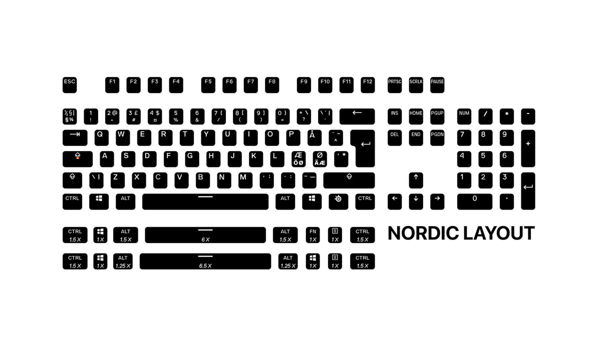 SteelSeries PrismCAPS NOR keyboard white