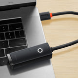 Baseus Lite Series external network card USB Type C - RJ-45 1Gbps (1000Mbps) black (WKQX000301)