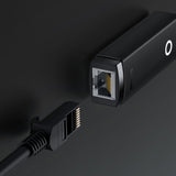 Baseus Lite Series external network card USB Type C - RJ-45 1Gbps (1000Mbps) black (WKQX000301)