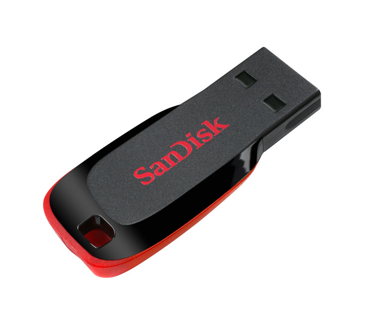 SanDisk Cruzer Blade 128GB USB USB stick Sort Rød