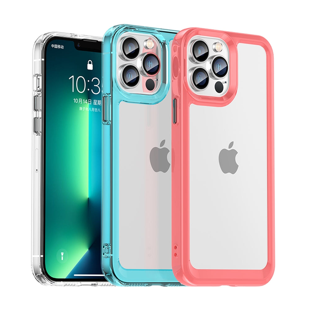 Outer Space Case til iPhone 12 Pro Max med gel-ramme blå