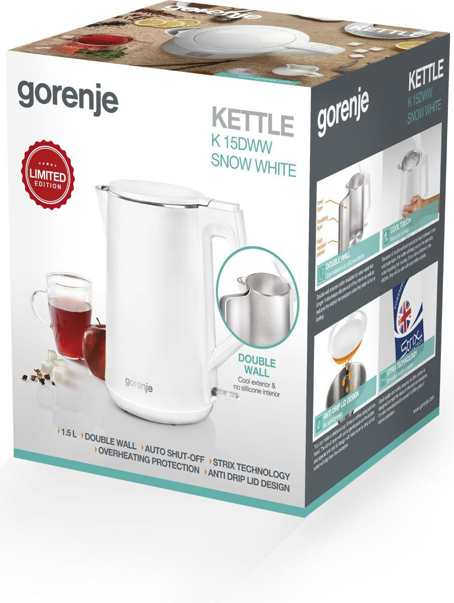 Gorenje 737894 elkedel 1,5 L 2200 W Hvid