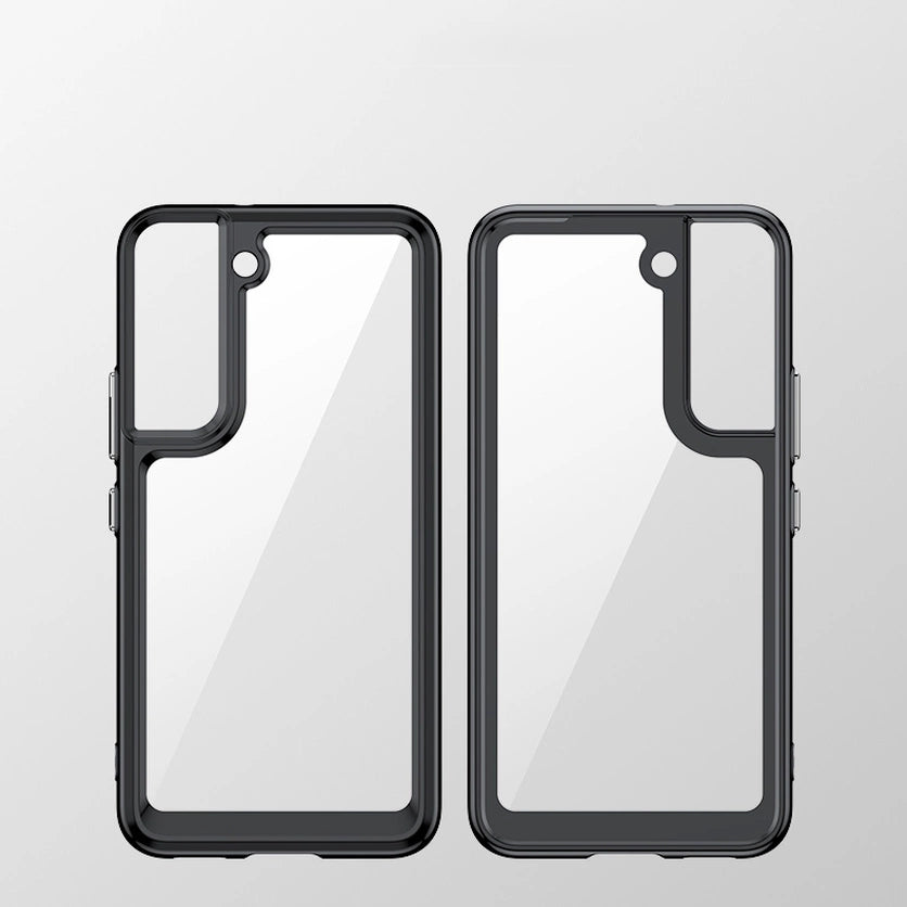 Outer Space Case Cover til Samsung Galaxy S22 + (S22 Plus) Hard Cover med Gel Frame sort