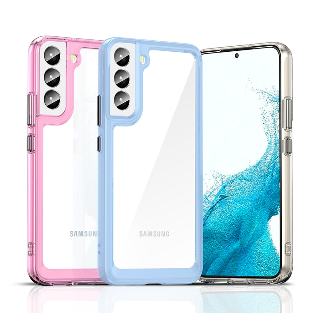Outer Space Case Case til Samsung Galaxy S22 + (S22 Plus) Hard Cover med Gel Frame Transparent