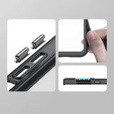 Ude i rummet Case Case for Samsung Galaxy S22 Ultra Hard Cover med Gel Frame Red