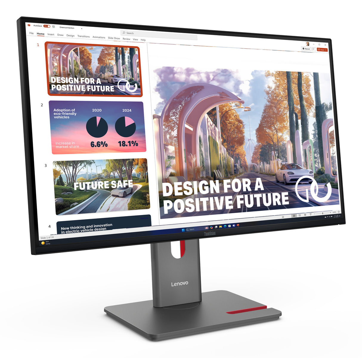 Lenovo ThinkVision P27QD-40 computerskærm 68,6 cm (27") 2560 x 1440 pixel Wide Quad HD LED Sort