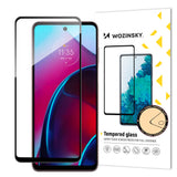 Wozinsky Full Glue tempereret glas Motorola Moto G Stylus 2022 9H Full Screen tempereret glas med sort ramme
