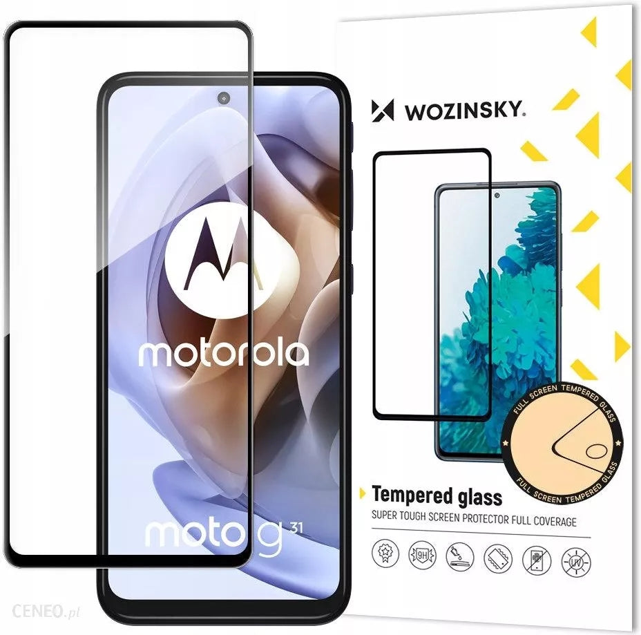 Wozinsky Full Glue Moto G51 Full Screen Temperet glas med sort ramme