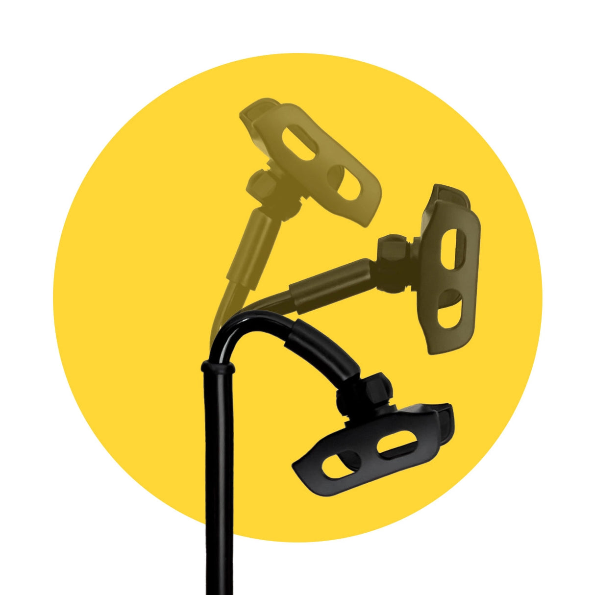 Wozinsky står for tablet og telefon på skrivebordet sort (WTHBK4)