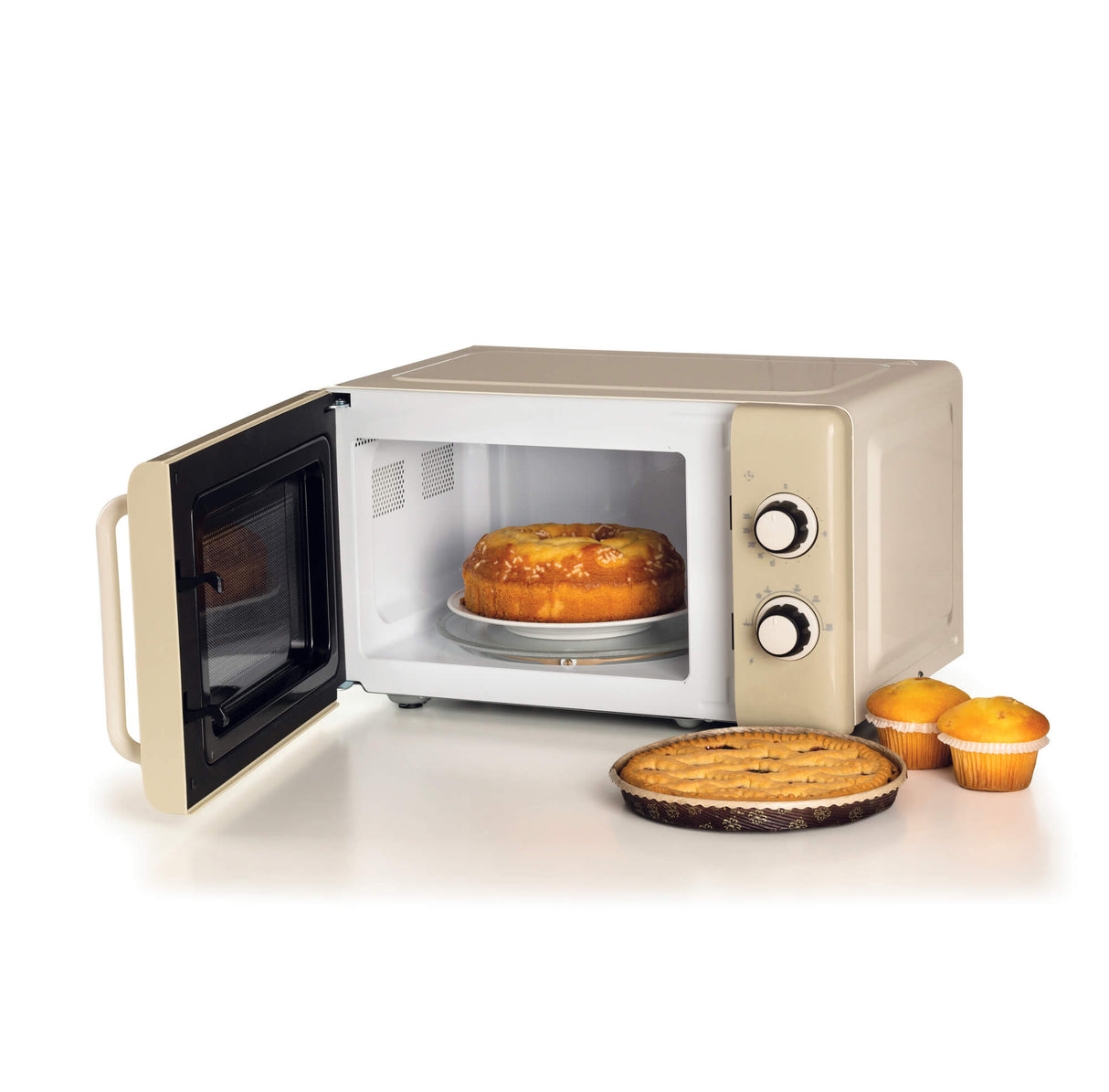 Ariete Vintage Mikrobølgeovn Fritstående 800W 20liter Beige
